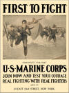 "Democracy's Vanguard" U.S. Marine Corps First to Fight Poster