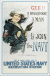 "Gee!! I Wish I Were A Man" (Navy) Color Poster