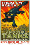 WWI Color Poster: "Join The Tanks" - 17" X 22" Size