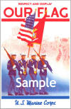 Color "Respect and Display Our Flag" U.S. Marine Corps POSTER