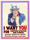 Uncle Sam "I want you for United States Air Force"