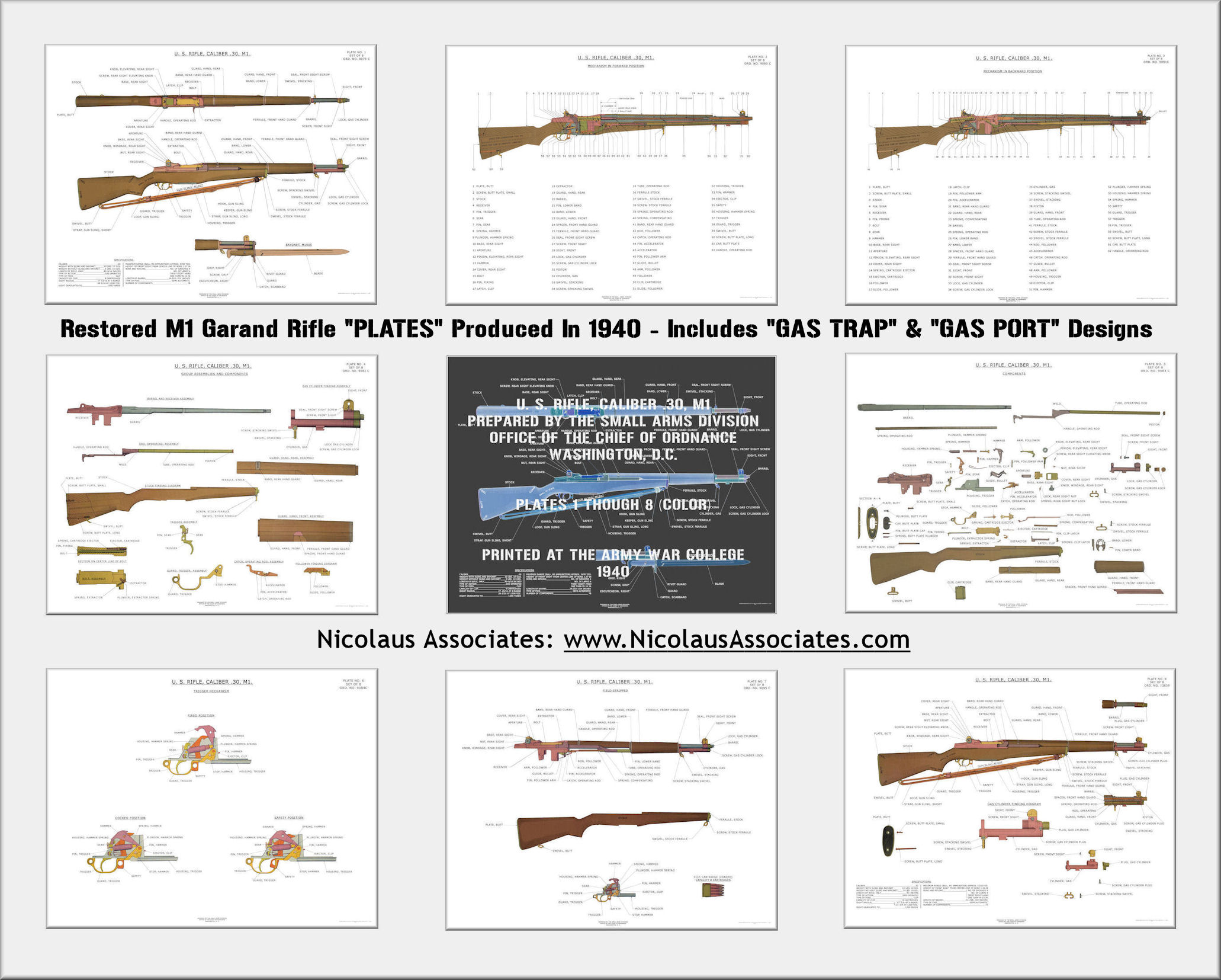 M1 Garand, M1D Sniper's, M1C Sniper's.