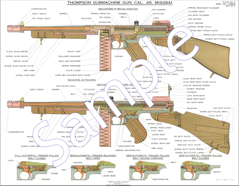 Thompson Machine Gun Diagram