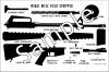 M16A1 Rifle Field Stripped Layout Chart, 15-056/G104-1/AF80 (36" X 54")